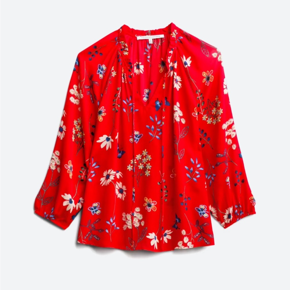 COLLECTIVE CONCEPTS- Candria Ruffle Detail Blouse. Size small.